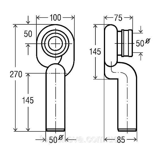 Сифон для писсуара VIEGA встроенный нижний 492458 Черновцы