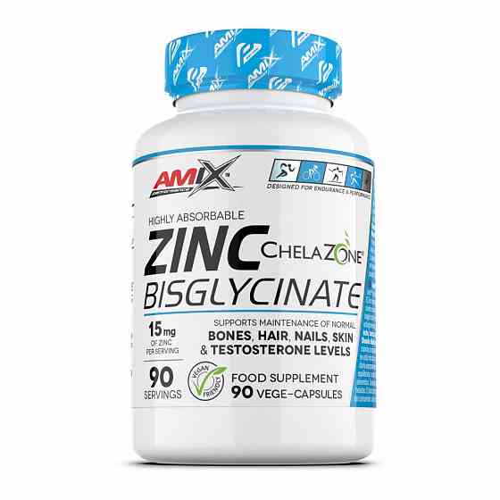 Цинк Amix Nutrition Performance Zinc Bisglycinate 90 Vcaps Луцьк