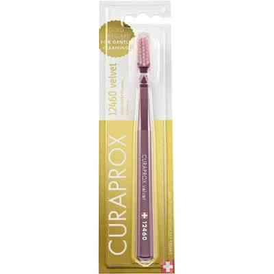 Зубная щетка Curaprox 12460 Velvet Ультрамягкая Темно-красная с розовым (CS 12460-11) Винница