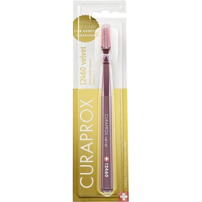Зубная щетка Curaprox 12460 Velvet Ультрамягкая Темно-красная с розовым (CS 12460-11) Винница - изображение 1