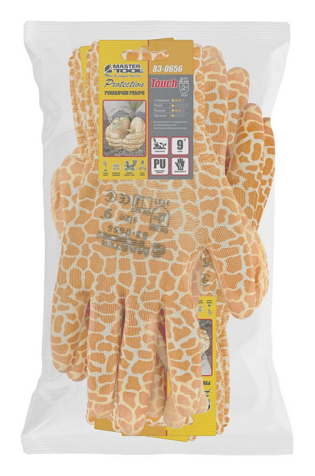 MASTERTOOL Рукавички безшовні трикотажні MASTERTOOL "Кульбаба" з поліуретановим покриттям долон Коломия - фото 2