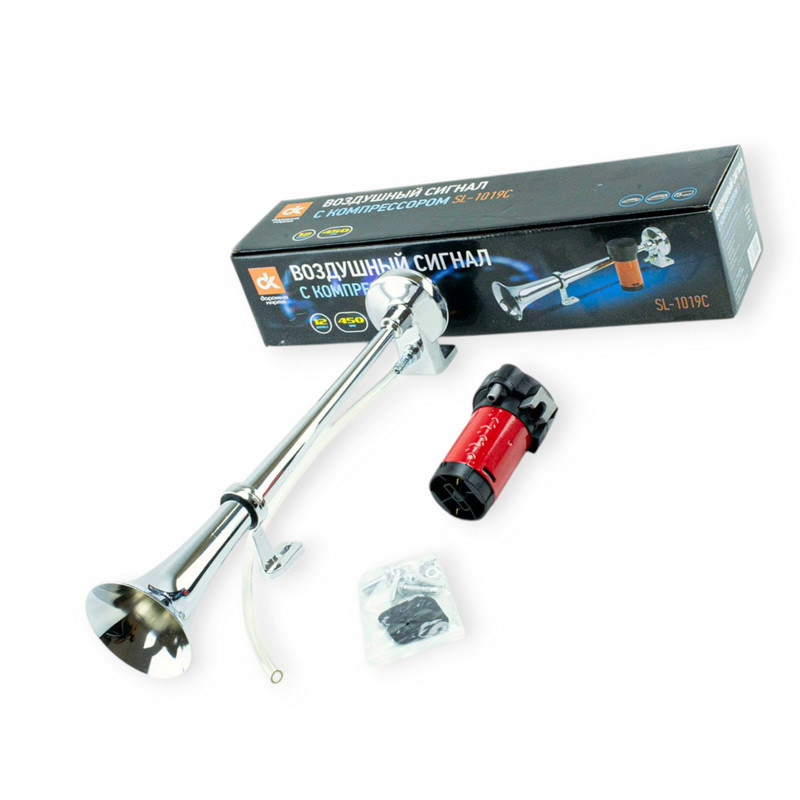 Сигнал повітряний 1-дудка 12V 450мм з компрессором Мукачево - фото 1
