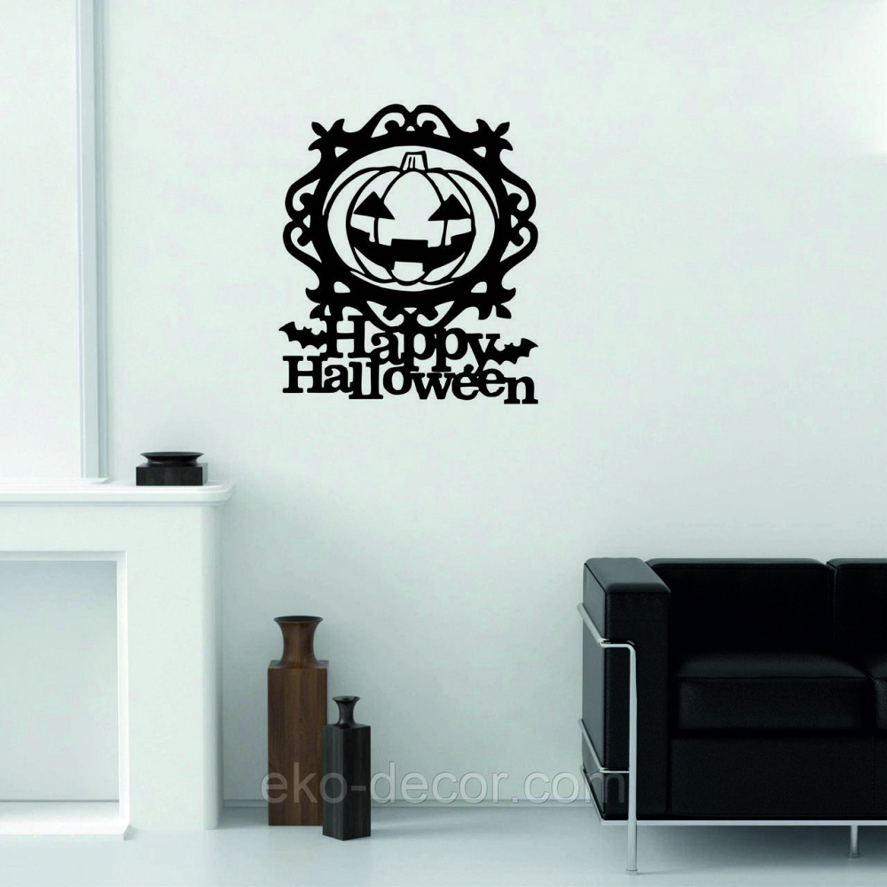 Декоративное настенное 3D Панно «Хэллоуин», Декор на стену с объемом 110*954 см, Черный Киев - изображение 3