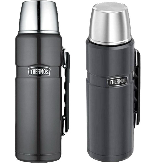 Термос 1.2 літра з ручкою для напоїв Thermos "Stainless King" Grey (170024) Нержавіюча сталь Нововолинськ - фото 1