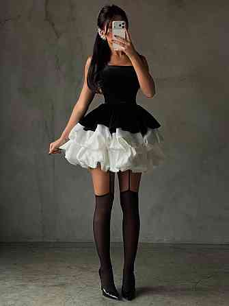 Жіночий святковий елегантний комплект баска-корсет + спідниця Чорний, 44/46 Одеса