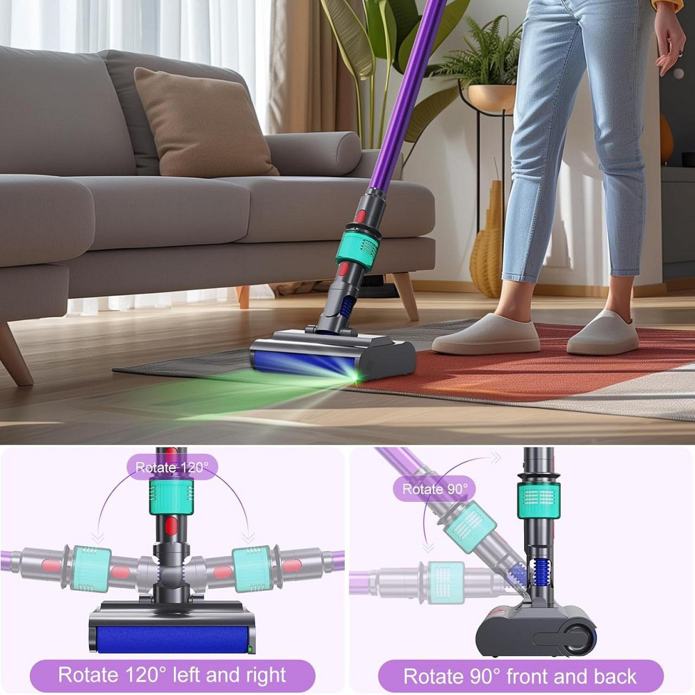 Насадка-моп для Dyson V7 V8 V10 V11 V15 електрична миюча з баком для чистої і брудної води чорна Київ - фото 5