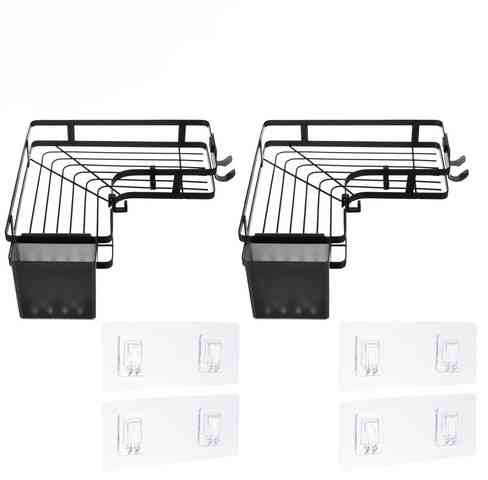 Угловая полка для ванной комнаты набор из 2 шт Ruhhy (27092) Black Нововолынск