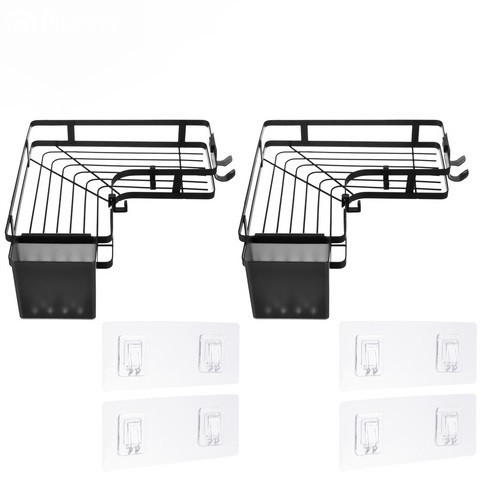 Угловая полка для ванной комнаты набор из 2 шт Ruhhy (27092) Black Нововолынск - изображение 5