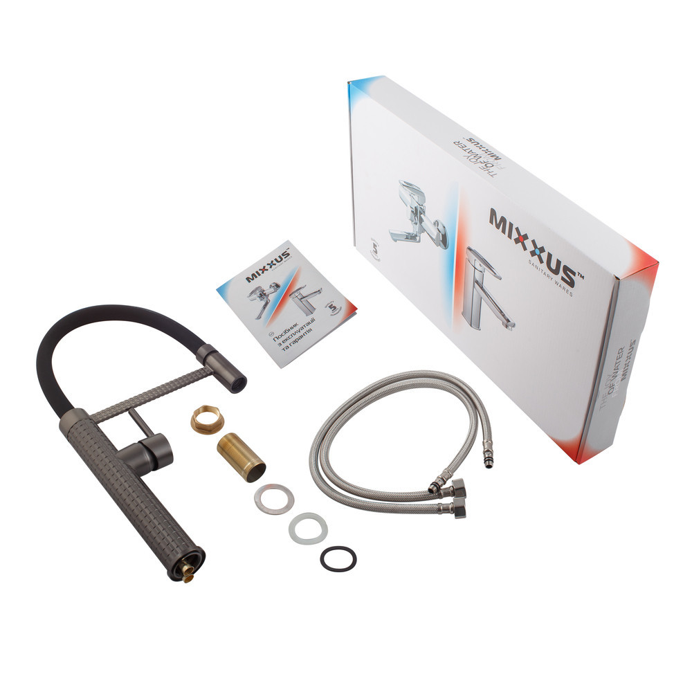 Кухонный смеситель Mixxus Premium Oliwer 017 графитовый REFL.BLACK (MI6967) Харьков - изображение 4