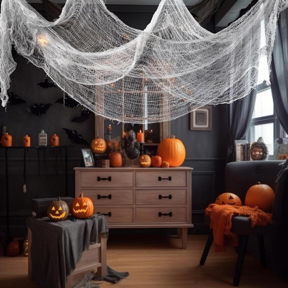 Тканина на Хелловін 1 штука 180 на 80 см білий Київ - фото 7