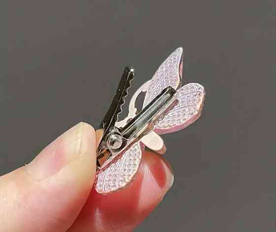 Затискач "Метелик" маленький Фіолетовий Сміла