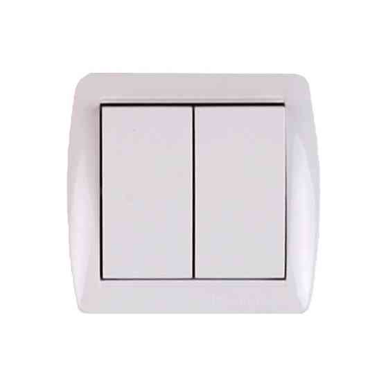 Выключатель двойной, Acura белый Днепр