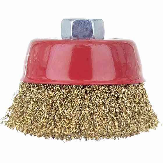 Щетка проволочная чашевидная Ø75мм М14×2мм (латунированная) SIGMA (9014071) Ровно