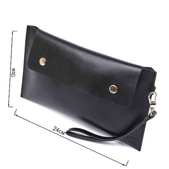 Кожаная тревел-косметичка Shvigel 16420 унисекс Черный Киев