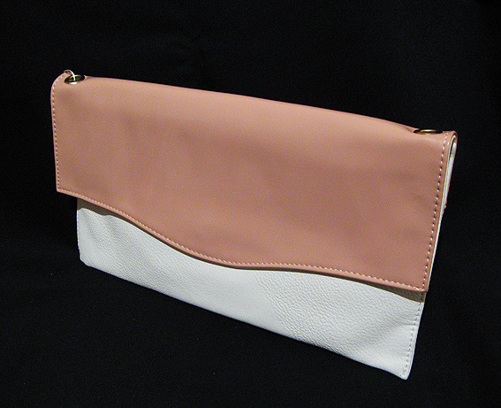 Сумка клатч жіноча рожево-біла Київ - фото 1