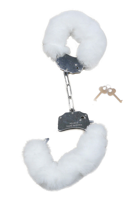 Наручники - Fetish Boss Series Furry Cuffs White Sex Aura Київ - фото 6