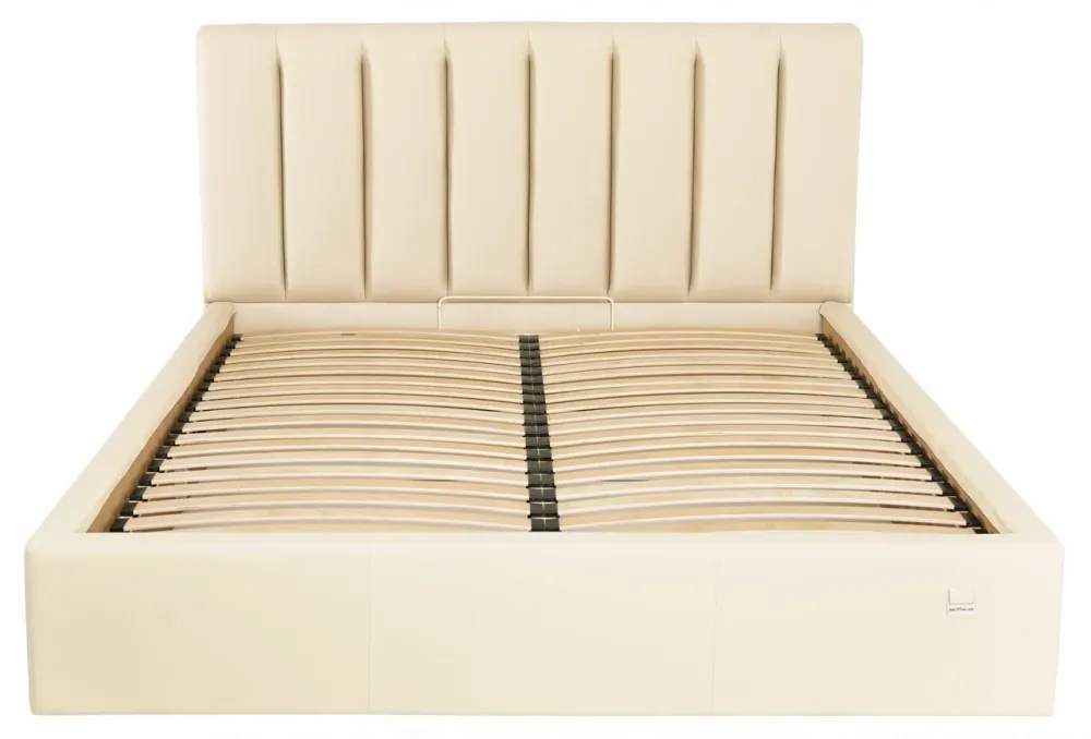 Ліжко Двоспальне Sanam Comfort 160 х 200 см Fly 2207 З підйомним механізмом та нішою для білизни Бежевий Київ - фото 1