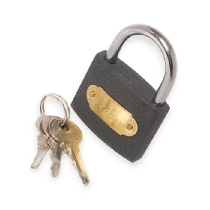 Замок навісний "дужка" 75 мм, загартована сталь, англійський ключ 3 шт, сірий Trois-Circle Мукачево - фото 1