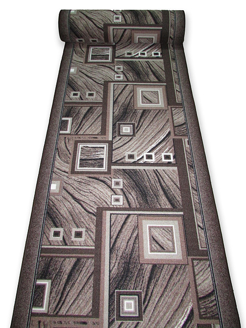 Ковровая дорожка, Коричневые Квадраты, Ковёр на отрез, любые размеры 80, 350 Каменское - изображение 3