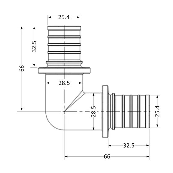 Угол натяжной Icma №1035 d32х4,4 851035GY05 Киев