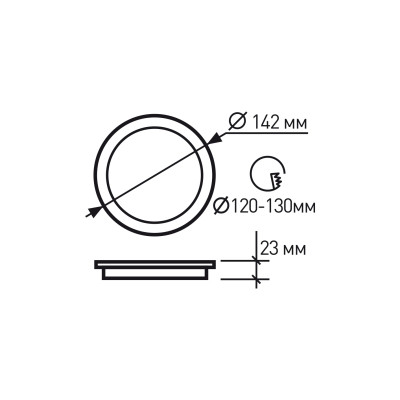 Світильник Eurolamp LED 12W 4000K (LED-DLR-12/4(new)(black)) Вінниця - фото 4