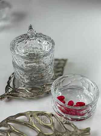 Цукорниця ємність для зберігання скляна "Тріо" 3*400 мл h 20/5 см d 12.5 см Київ