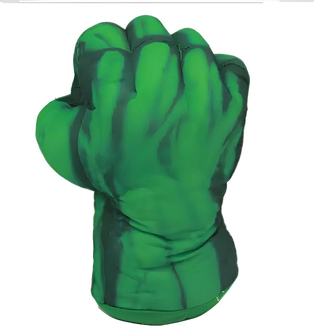 Гігантські м’які рукавички Халка RESTEQ — великі зелені кулаки з плюшу, для дітей і дорослих, 25 см Київ - фото 2
