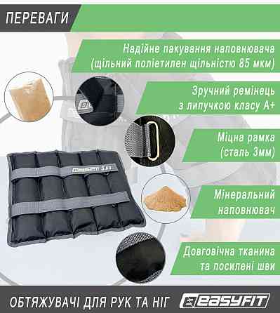 EasyFit Обтяжувачі для ніг та рук EasyFit 5 кг (пара) Коломыя
