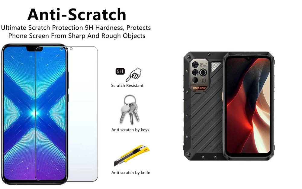 Защитное стекло NeoGlass для Ulefone Power Armor 18, Power Armor 18T – ультрапрозрачное и устойчивое Киев - изображение 1