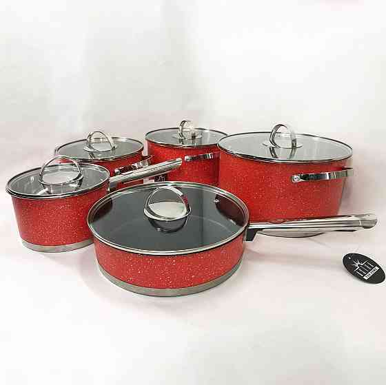 Хороші каструлі, Набір високих каструль, Каструлі посуд для електричних плит, Набір каструль зі сталі JP-48 Івано-Франківськ