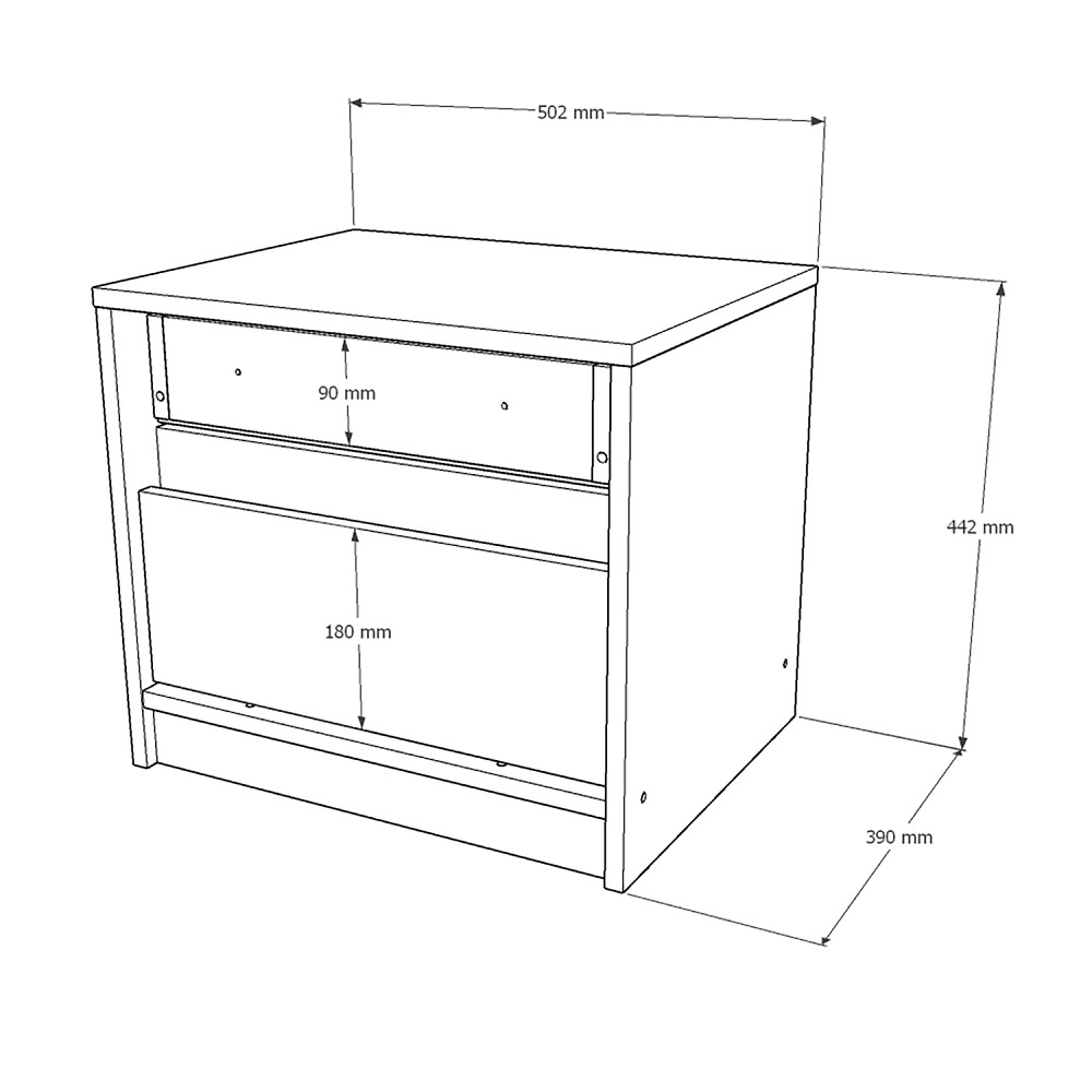 Тумба прикроватная Эверест Стайл-500 50,2х39х44,2 см Кашемир/Бетон (DTM-071155) Львов - изображение 5