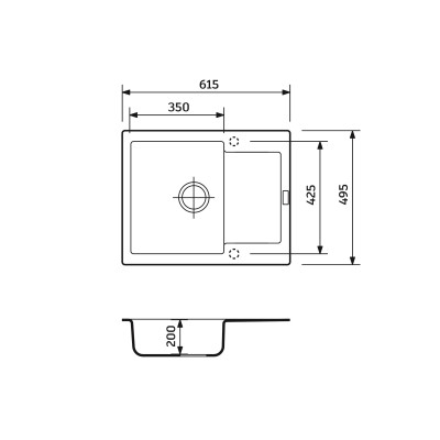 Мойка кухонная Adamant Minimal сірий + змішувач + дозатор + ополіскувач склянок + коланд (4824296106404) Винница - изображение 8
