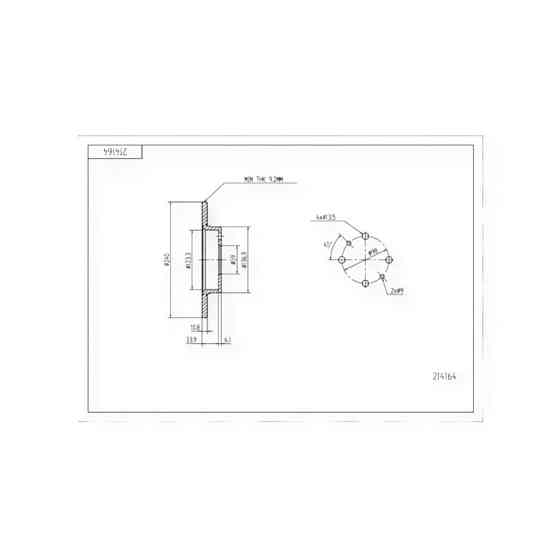 Диск Fiat 500, Panda, Marea, Punto, Tipo (2002-) задний (d240x11mm) тормозной Мукачево