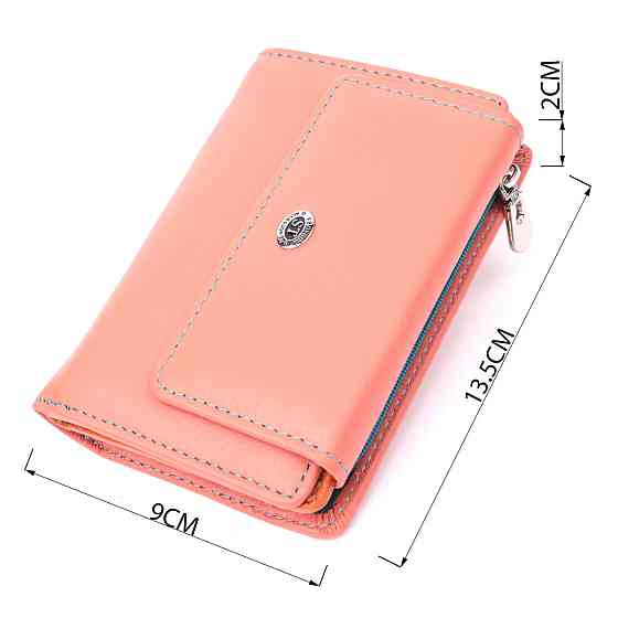 Оригінальний гаманець для жінок із натуральної шкіри ST Leather 22499 Помаранчевий Київ