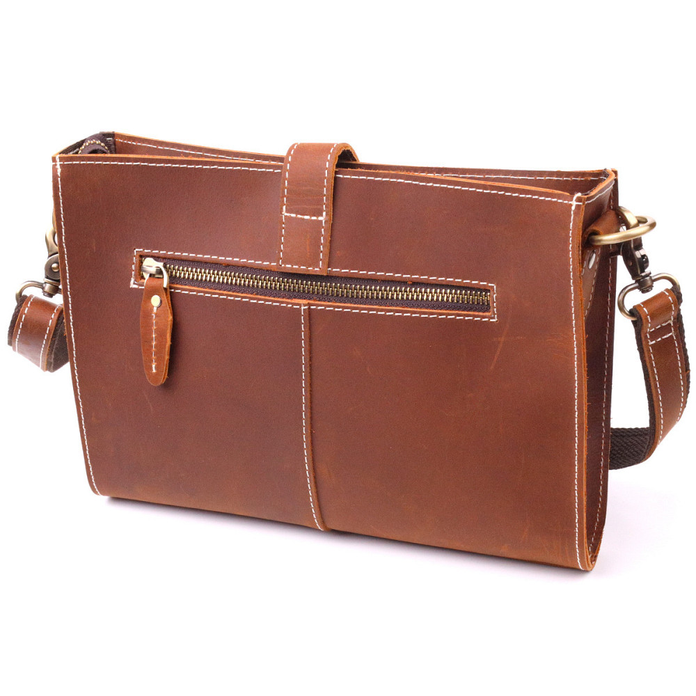 Вінтажна сумка жіноча з натуральної шкіри 21301 Vintage Коричнева Київ - фото 2