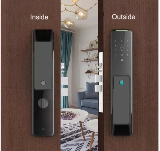 Розумний дверний біометричний замок SEVEN LOCK SL-7775BF black Київ