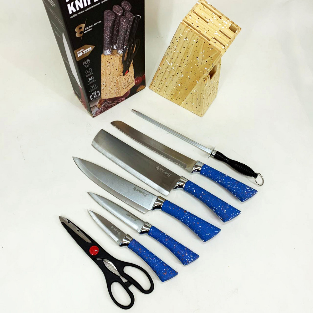 Набор ножей для готовки, Набор ножей со стильным дизайном Кухонный для нарезки NF-25 Львов - изображение 2