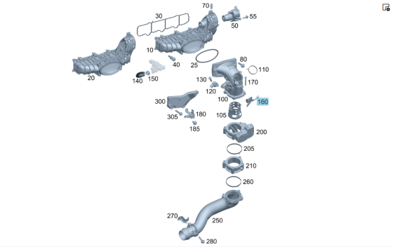 Mercedes-Benz  A6510981839 Кронштейн на колекторі наддуву повітря для двигуна OM651 R4 2.2 cdi E-class W212 C-Class W204 C-Class Coupe C204 GLK X204 Одесса