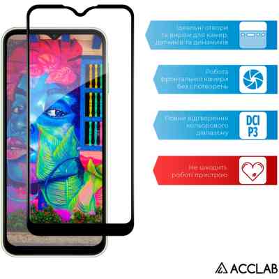 Стекло защитное ACCLAB Full Glue Samsung A15 Black (1283126583032) Винница