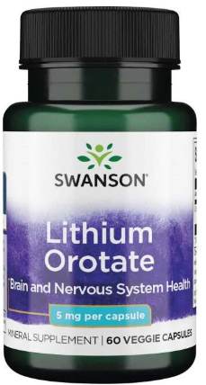 Литий оротат Swanson Lithium Orotate 5mg 60veg капс Киев