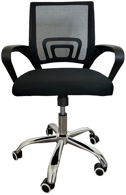 Офисное кресло руководителя Tehforward Real хром Tilt Черный Днепр - изображение 2