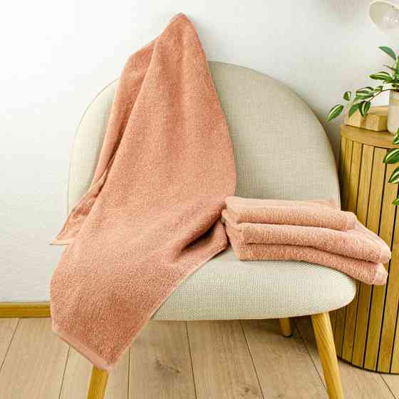 Набір махрових рушників 3шт GM Textile 50х90см, 50х90см, 70х140см 400г / м2 (Темно-Бежевий) Суми