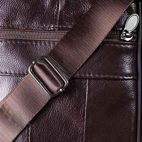 Невелика вертикальна сумка з ручкою для чоловіків з натуральної шкіри Коричневий (Vintage) Київ