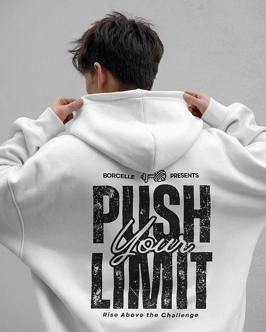 Худи, белая толстовка мужская, свитшот 2702804664 размер 50 Днепр - изображение 1