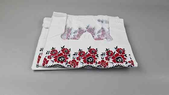 Пакеты полиэтиленовые (28+2*7,5х49) “Дякуємо за покупку” Вишиванка Леони (100 шт) Харьков