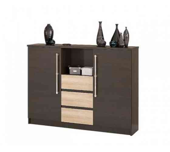 Комод 2Д3Ш Аляска Ш130,8*В104,5*Г42,9 см - Венге темний / Дуб самоа Львів