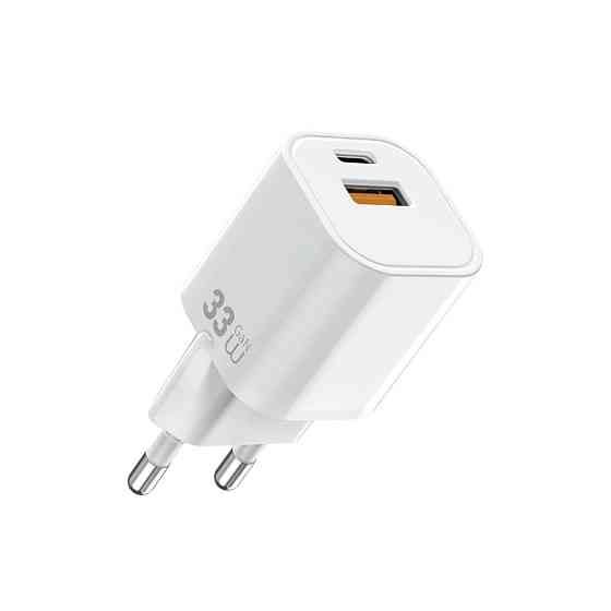 Мережевий зарядний пристрій WIWU 33W Cube GaN Fast Charger A+C Wi-G017 EU White Одеса