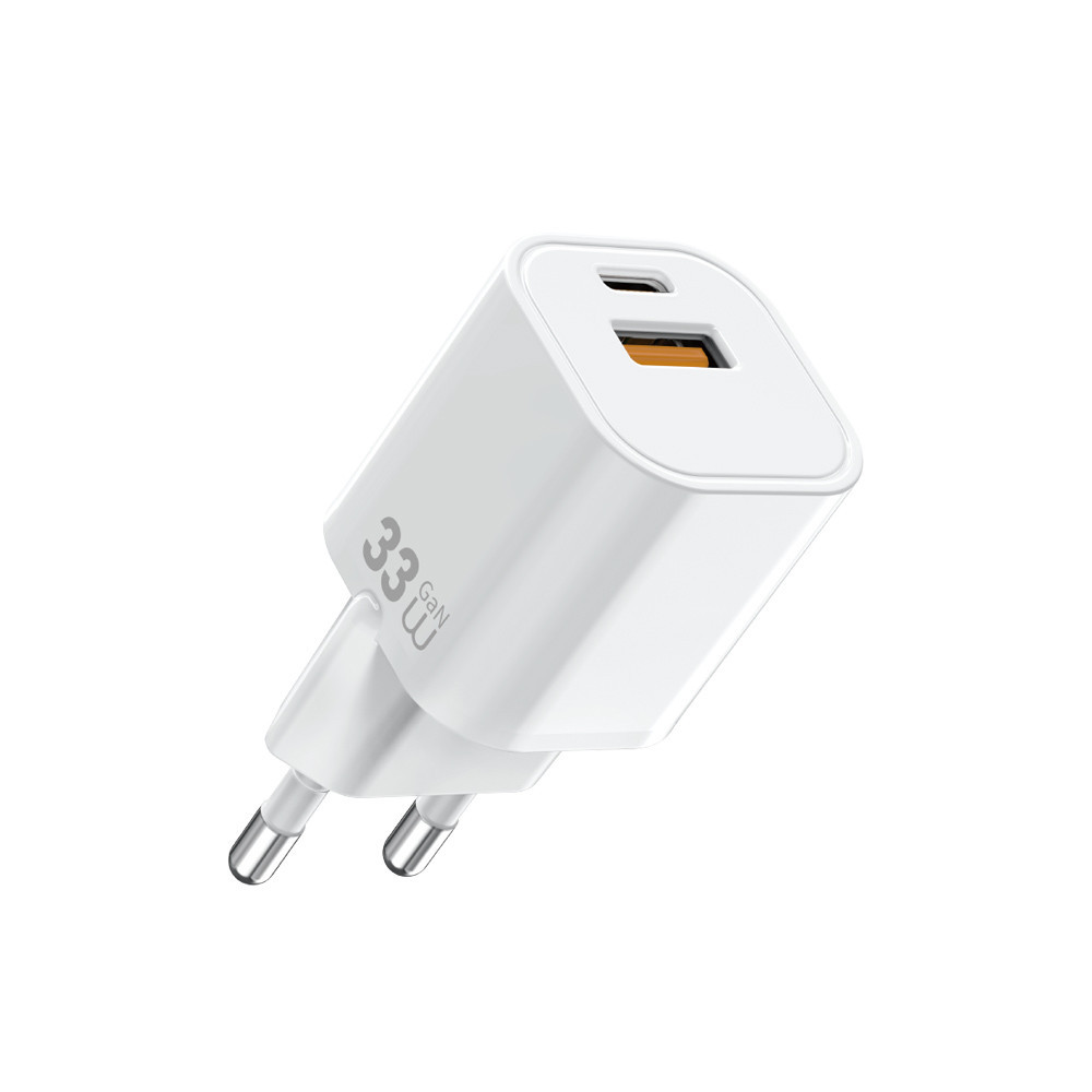 Мережевий зарядний пристрій WIWU 33W Cube GaN Fast Charger A+C Wi-G017 EU White Одеса - фото 1