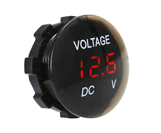 Вольтметр цифровий A4012R автомобільний врізний, червона підсвітка Харків
