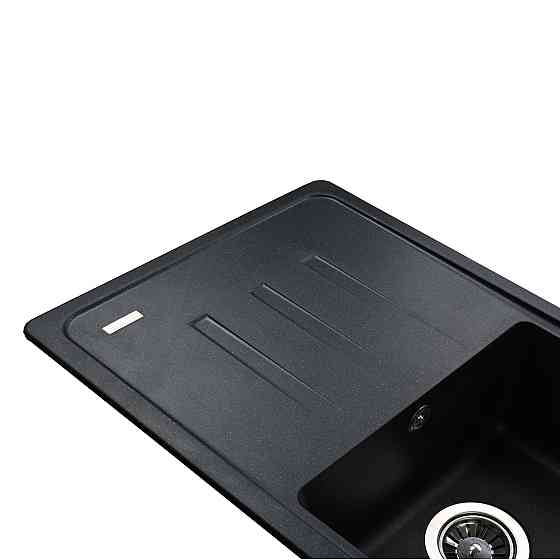 Гранітна мийка Globus Lux LUGANO чорний металік 780х435мм-А0001 Київ